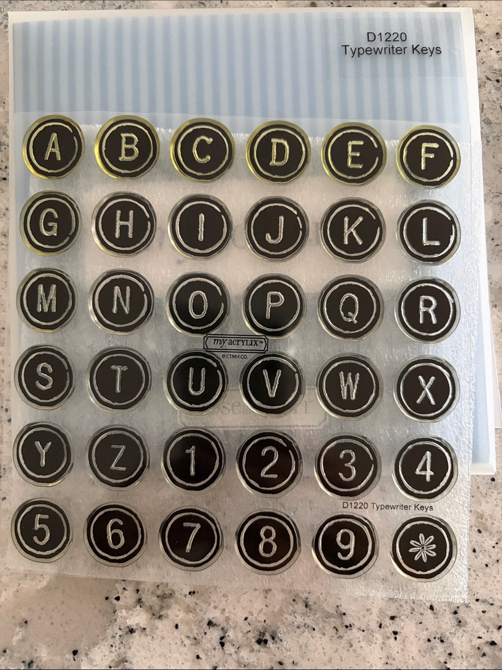 My Acrylix Black Typewriter Key Stamps